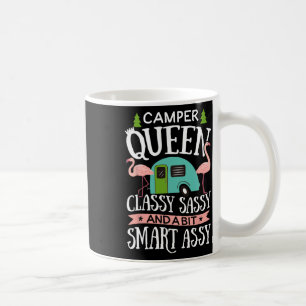 Camper Queen Cly Sy Smart Funny Women Girls Campin Coffee Mug