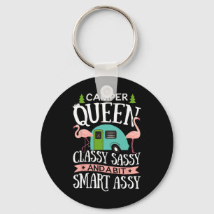 Camper Queen Cly Sy Smart Funny Women Girls Campin Key Ring