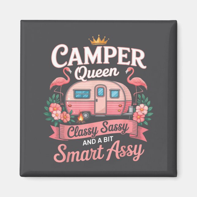 Camper Queen Cly Sy Smart Y Camng Rv Women  Magnet (Front)