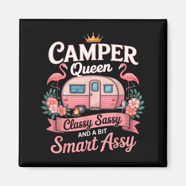 Camper Queen Cly Sy Smart Y Camng Rv Women  Magnet (Front)