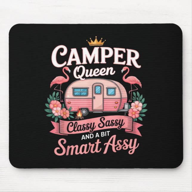 Camper Queen Cly Sy Smart Y Camng Rv Women  Mouse Pad (Front)