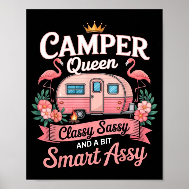 Camper Queen Cly Sy Smart Y Camng Rv Women  Poster (Front)