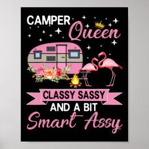 Camper Queen Cly Sy Smart Y Camping Rv Gifts Women Poster