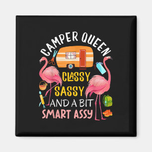Camper Queen Cly Sy Smart Y Cool Camping Gift Rv Magnet