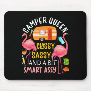 Camper Queen Cly Sy Smart Y Cool Camping Gift Rv  Mouse Pad