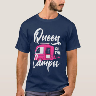 Camper Queen Women Girls Camping funny T-Shirt