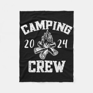 Camper Road Trip Family Matching Group Camping Cre Fleece Blanket