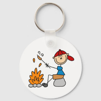 Camper Roasting Hot Dogs Tshirts and Gifts Key Ring