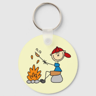 Camper Roasting Hot Dogs Tshirts and Gifts Key Ring