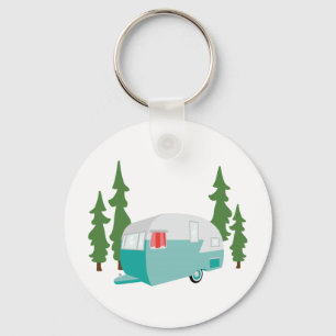 Camper Scene Key Ring