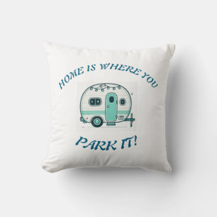 Camper Throw Pillow by Sommer Hamilton