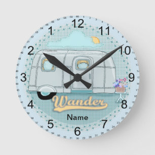 Camper Trailer Round Clock