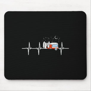 Camper Trailer Teardrop Heartbeat Rv Camping Mouse Pad