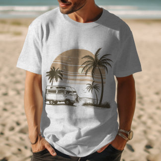 Camper van on the beach T-Shirt