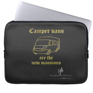 Camper Vans New Mansions Gold Laptop Sleeve