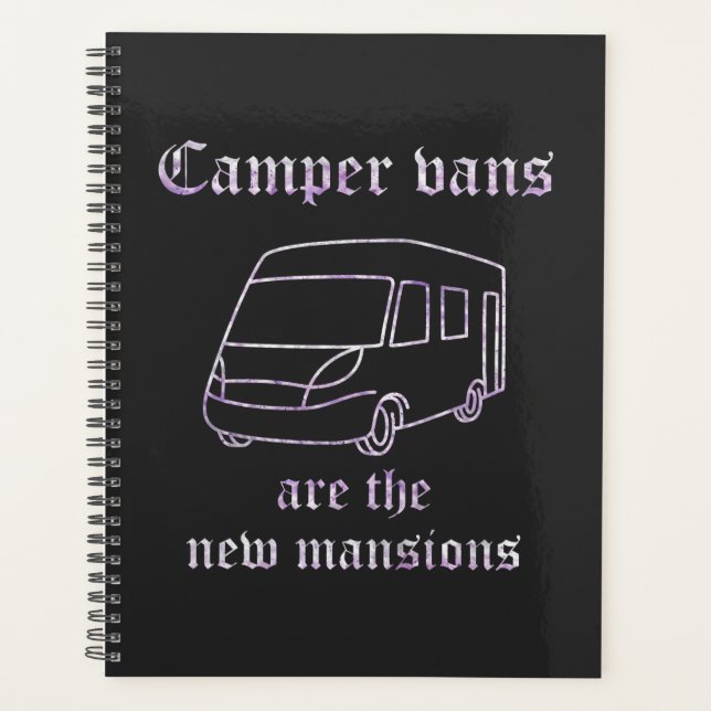 Camper Vans New Mansions Purple Irid. Std. Planner (Front)