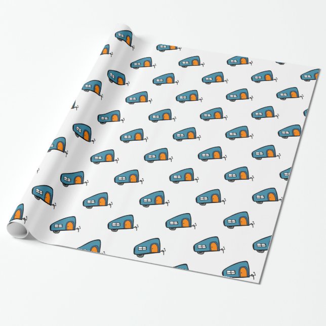 Camper Wrapping Paper (Unrolled)
