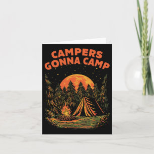 Campers Gonna Camp Summer Vacation Tropical Trip C Card