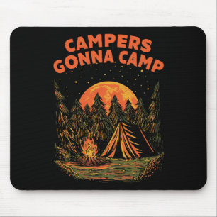 Campers Gonna Camp Summer Vacation Tropical Trip C Mouse Pad