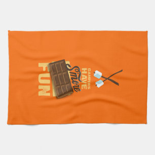 Campers Have S'more Fun Glamping Banner Tea Towel