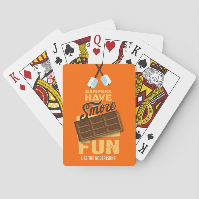 Campers Have S'more Fun Glamping Gift Playing Cards (Back)