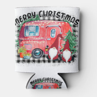 Campers merry christmas camping xmas gnomes christ can cooler