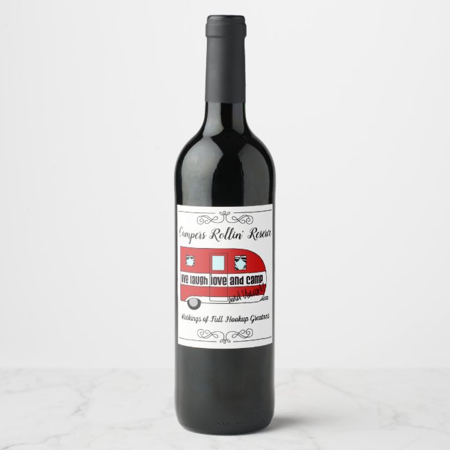 "Campers Rollin' Reserve" Wine Label (Front)