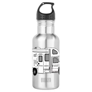 Campervan cartoon illustration 532 ml water bottle