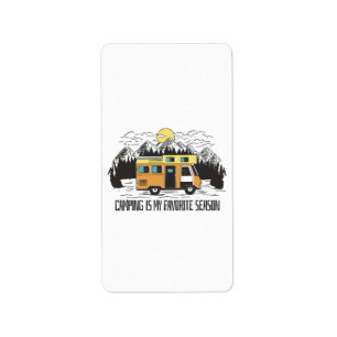 Campervan Mountain Retreat Label