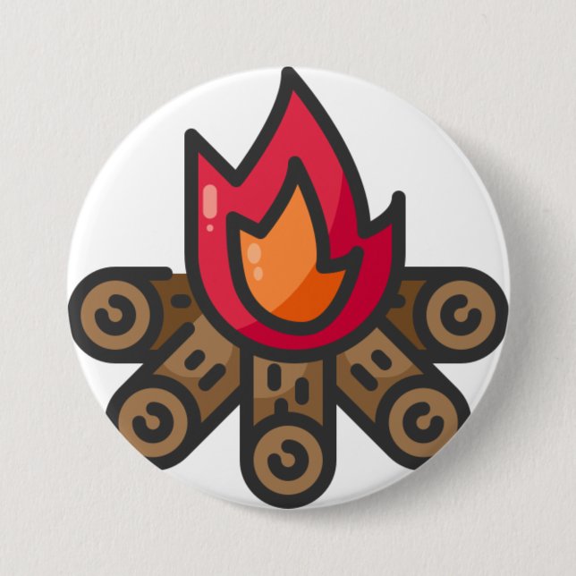 campfire 7.5 cm round badge (Front)