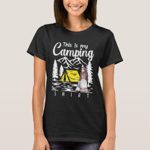 Campfire Afghan Hound This Is My Camping T-Shirt