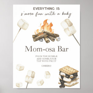 Campfire Baby shower Momosa bar  Poster