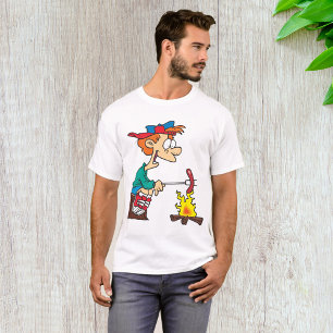 Campfire Boy Roasting Hot Dog T-Shirt