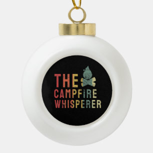 Campfire - Campfire Whisperer Ceramic Ball Christmas Ornament