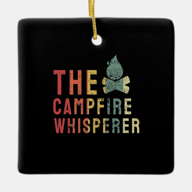 Campfire - Campfire Whisperer Ceramic Ornament (Front)