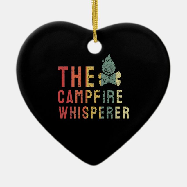 Campfire - Campfire Whisperer Ceramic Ornament (Front)