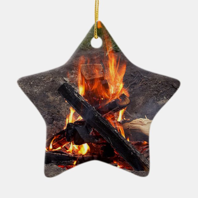 Campfire Ceramic Tree Decoration (Front)
