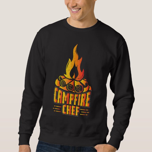 Campfire Chef Camping Hiking Vacation Backpackers Sweatshirt (Front)
