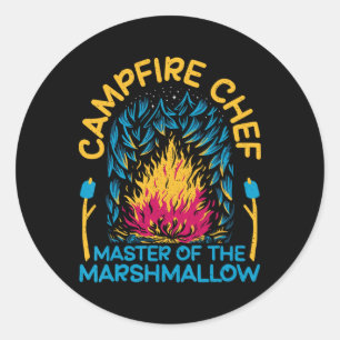 Campfire Chef Master Of The Marshmallow Hiking Classic Round Sticker