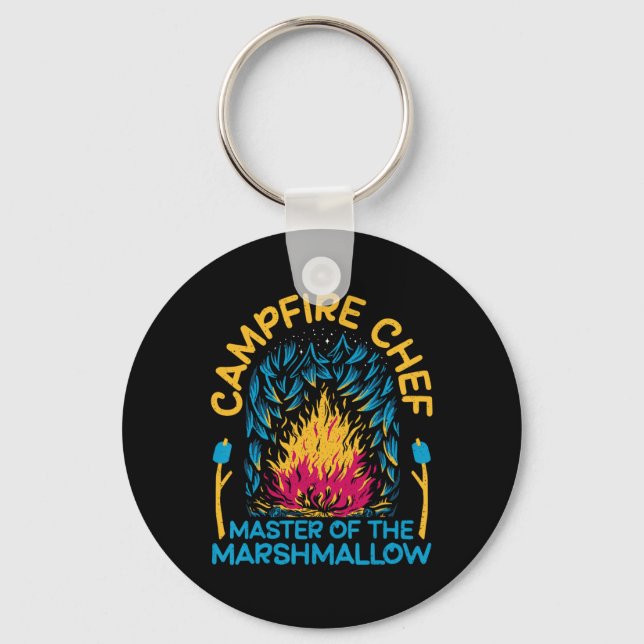 Campfire Chef Master Of The Marshmallow Hiking  Key Ring (Front)