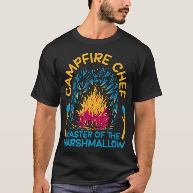 Campfire Chef Master Of The Marshmallow Hiking T-Shirt (Front)