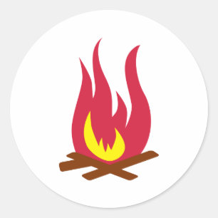 Campfire Classic Round Sticker