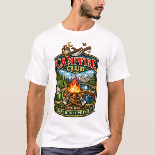 Campfire Club Funny Camping Outdoor Adventure T-Shirt