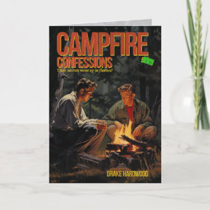 Campfire Confessions Pulp Fiction Greeting Card