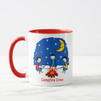 Campfire Crew Kids Crayon Night Scene