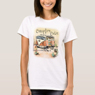 Campfire Cutie Vintage Camping T-Shirt