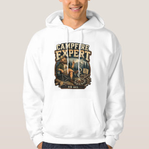 Campfire Expert Funny Camping Hoodie Outdoor Gift