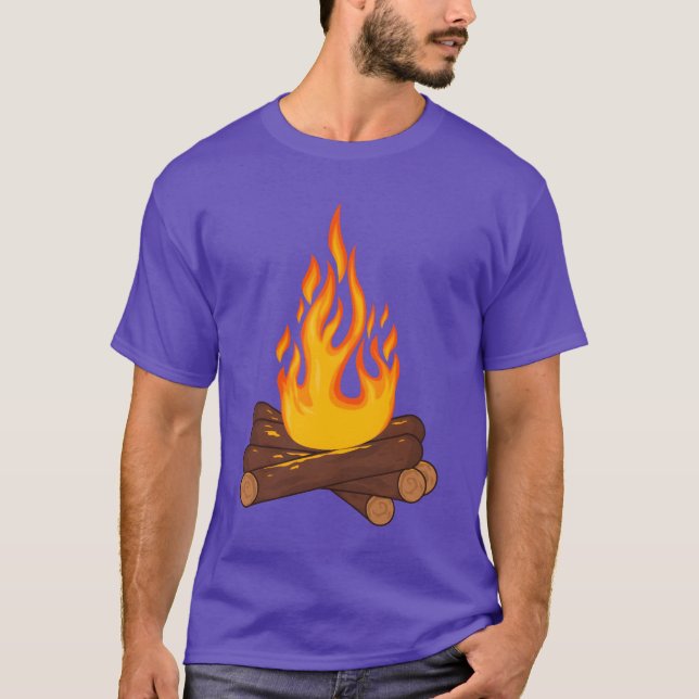 Campfire Fire Camping vintage T-Shirt (Front)