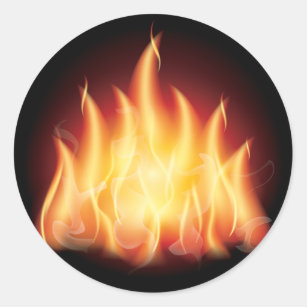 Campfire Flame Fire Classic Round Sticker