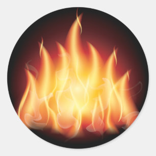 Campfire Flame Fire Classic Round Sticker